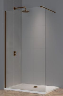 TAILORED T18 1100mm BRUSHED BRONZE WETROOM PANEL, 7119